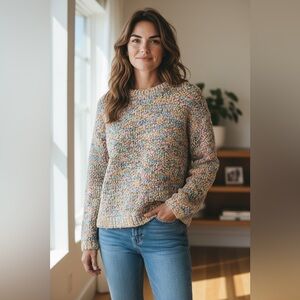 Cozy Multicolor Popcorn Sweater